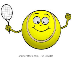 smiling tennis ball
